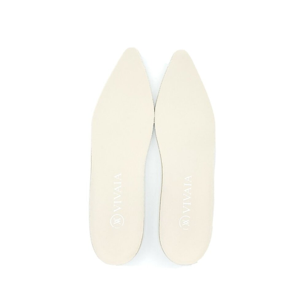 VIVAIA Valencia Pointed Toe Knit Flats Womens Beige Shoes Size 37 US 6.5 - Picture 5 of 10